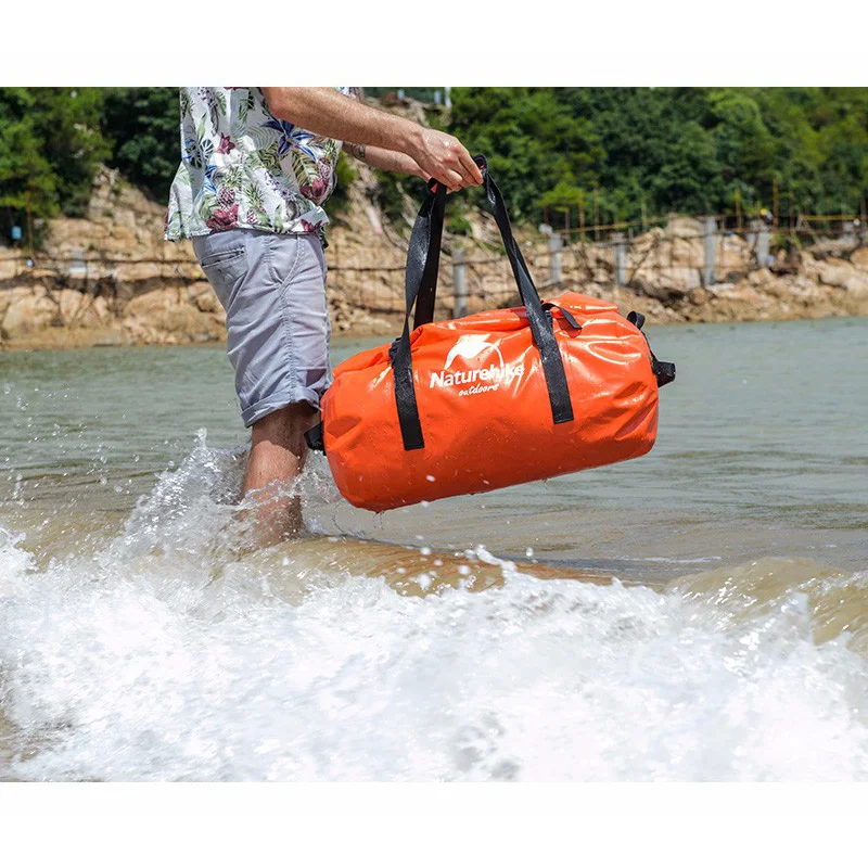 Naturehike Большая вместительная водонепроницаемая сумка, толстая 500D большая сумка для путешествий, дождя, плавания, велосипеда, автомобиля, лодок, сухая сумка, походный рюкзак