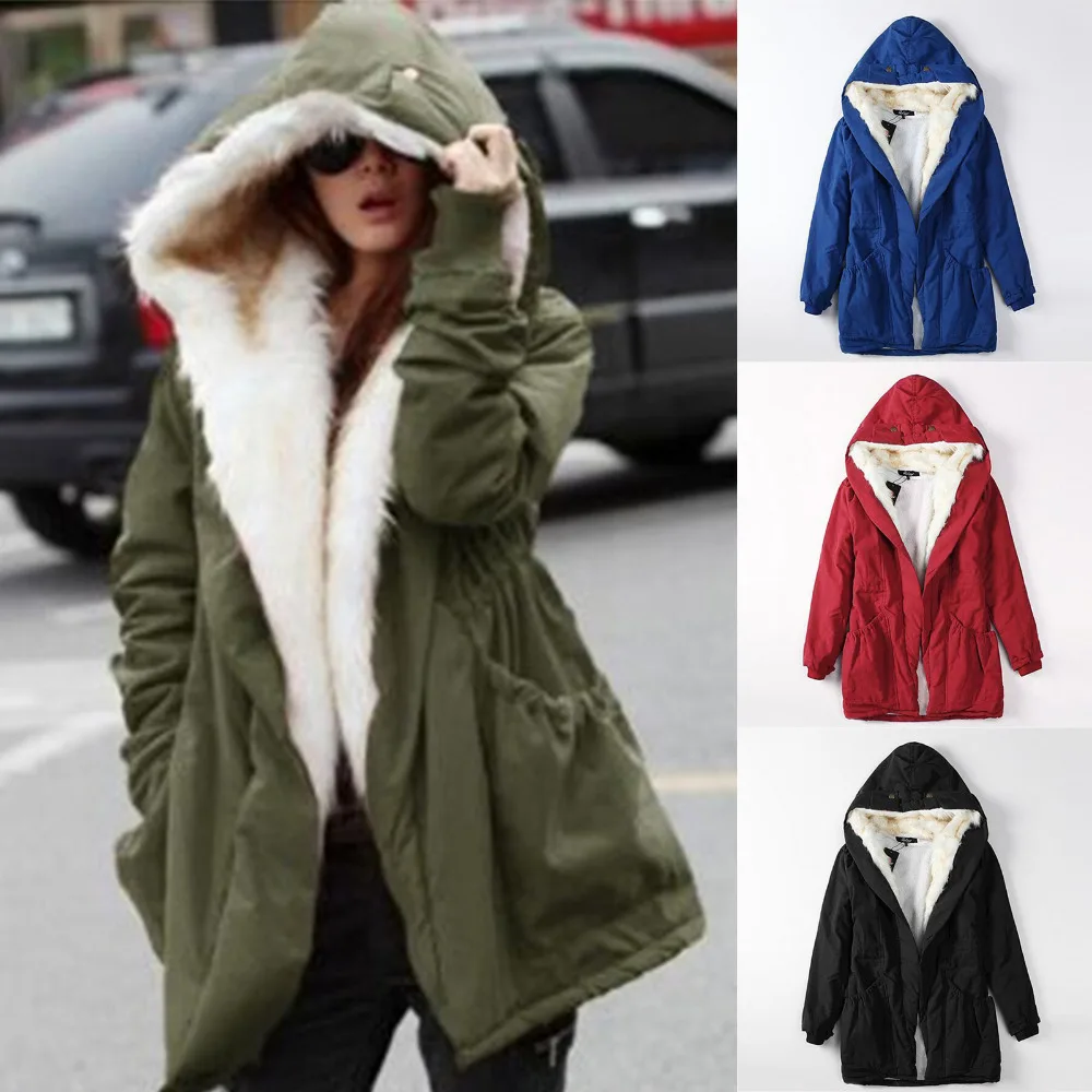 Long Fleece Lined Coat Han Coats
