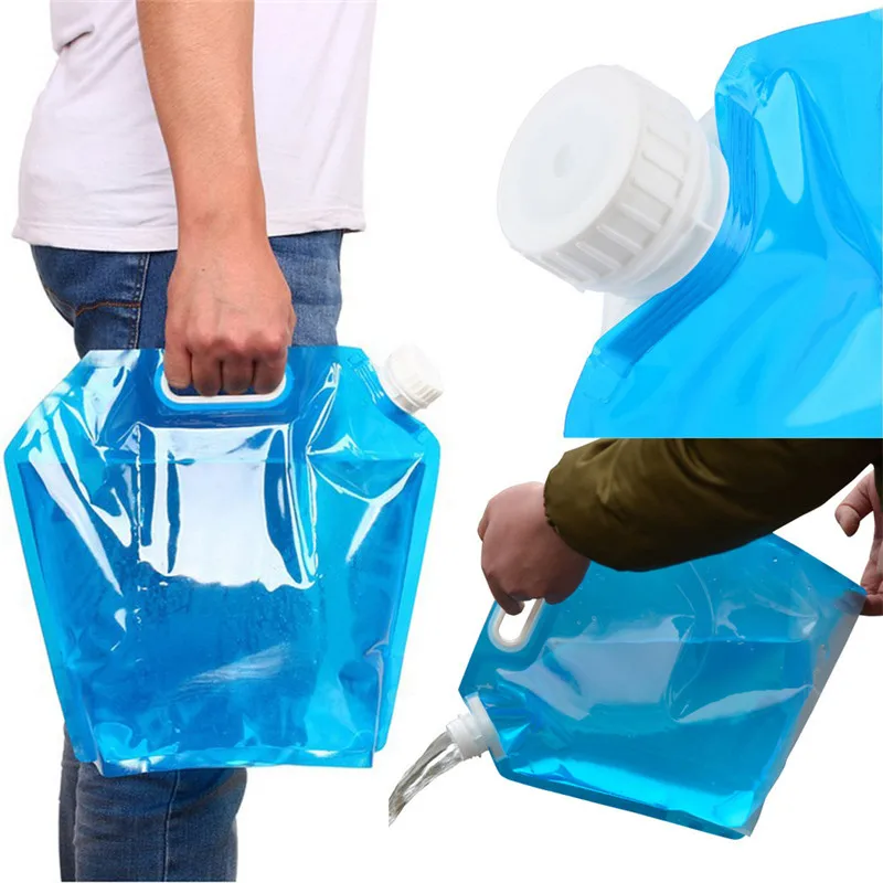 5L /10L Portable Water Bag Camping Folding Water Storage Lifting