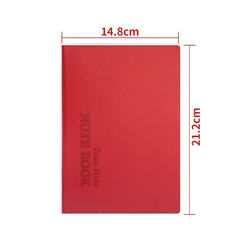 RuiZe, А5, плотная бумага для ноутбука, мягкая обложка, искусственная кожа, дневник, записная книжка,, креативные канцелярские принадлежности для ноутбуков - Цвет: Красный