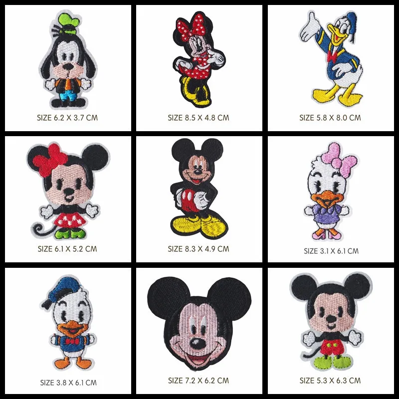 

Cartoon Mickey Mouse Donald Duck Daisy Duck Patches Stars Patch Iron Iron On Patches For Apparel Child Clothes Diy H Stickers