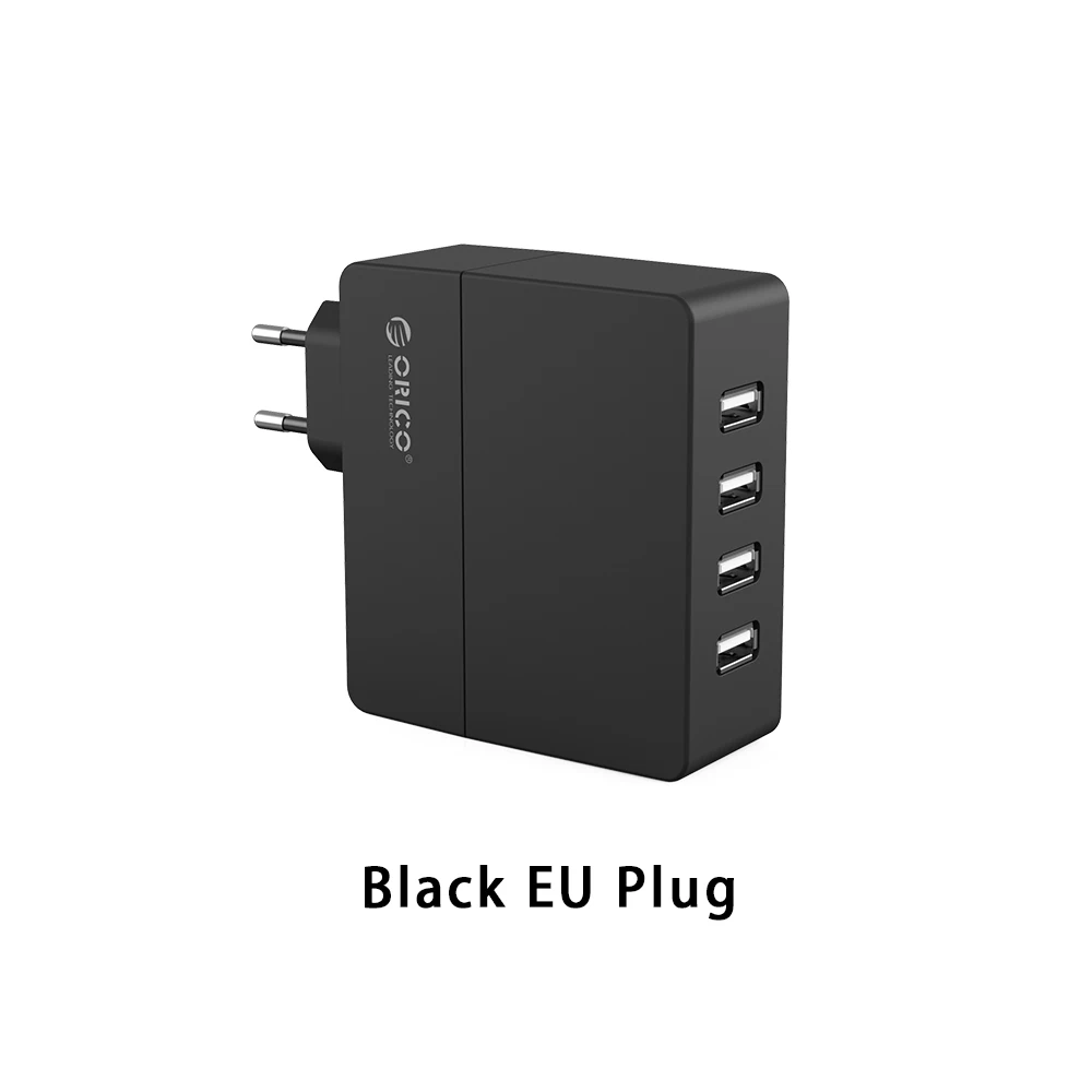 ORICO 4 порта настольное USB зарядное устройство USB настенное зарядное устройство 34 Вт для iPhone 7 Мобильный телефон умное зарядное устройство EU/US/UK/AU штекер - Тип штекера: Black EU Plug