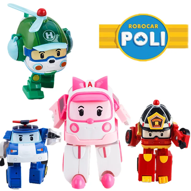 Lowest Price 4Pcs/Set Korea Explosion Models Perley Helly Roy Amber Robot Car Transformation Toys Best Toys For Children Lowest Price 4Pcs/Set Korea Explosion Models Perley Helly Roy Amber Robot Car Transformation Toys Best Toys For Children