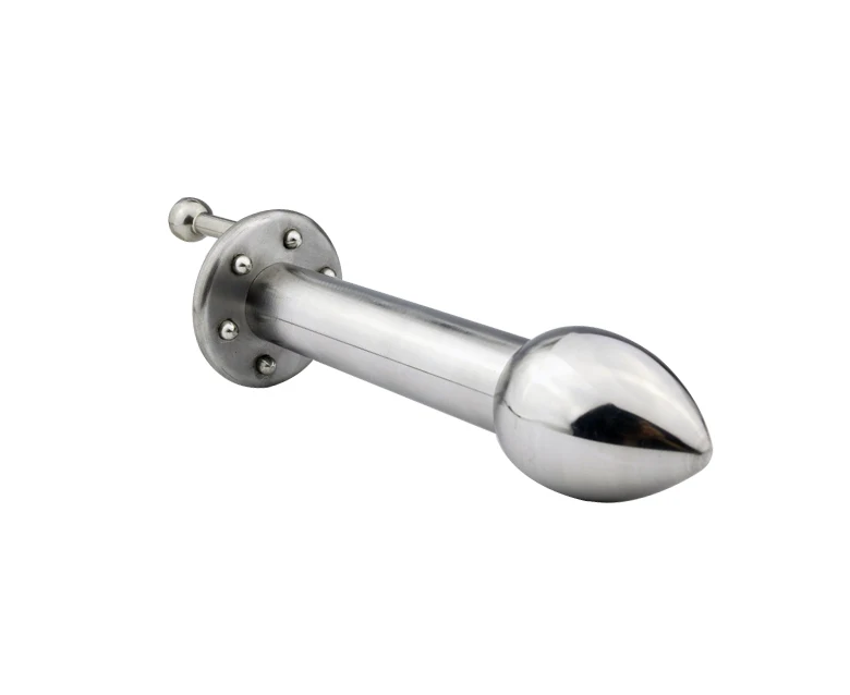Stainless Steel Churn Anal Plug with Handle,Heavy Butt Anus Bead Chastity Anal Sex Toy