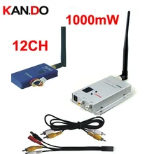 1 w 12ch CCTV wrieless receptor 2.3G 2.4G 2.5G para zangão AV transceptor Sem Fio 2.4G Vídeo FPV Transmissor Receptor de áudio