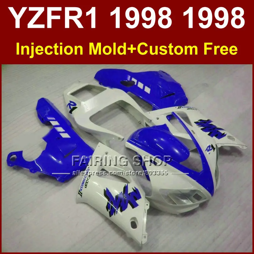 O6D инъекции обтекатели комплект для YAMAHA YZF R1 YZF1000 98 99 R1 EXUP мотоцикл синие белые Обтекатели 1998 1999 YZF R1 LD3