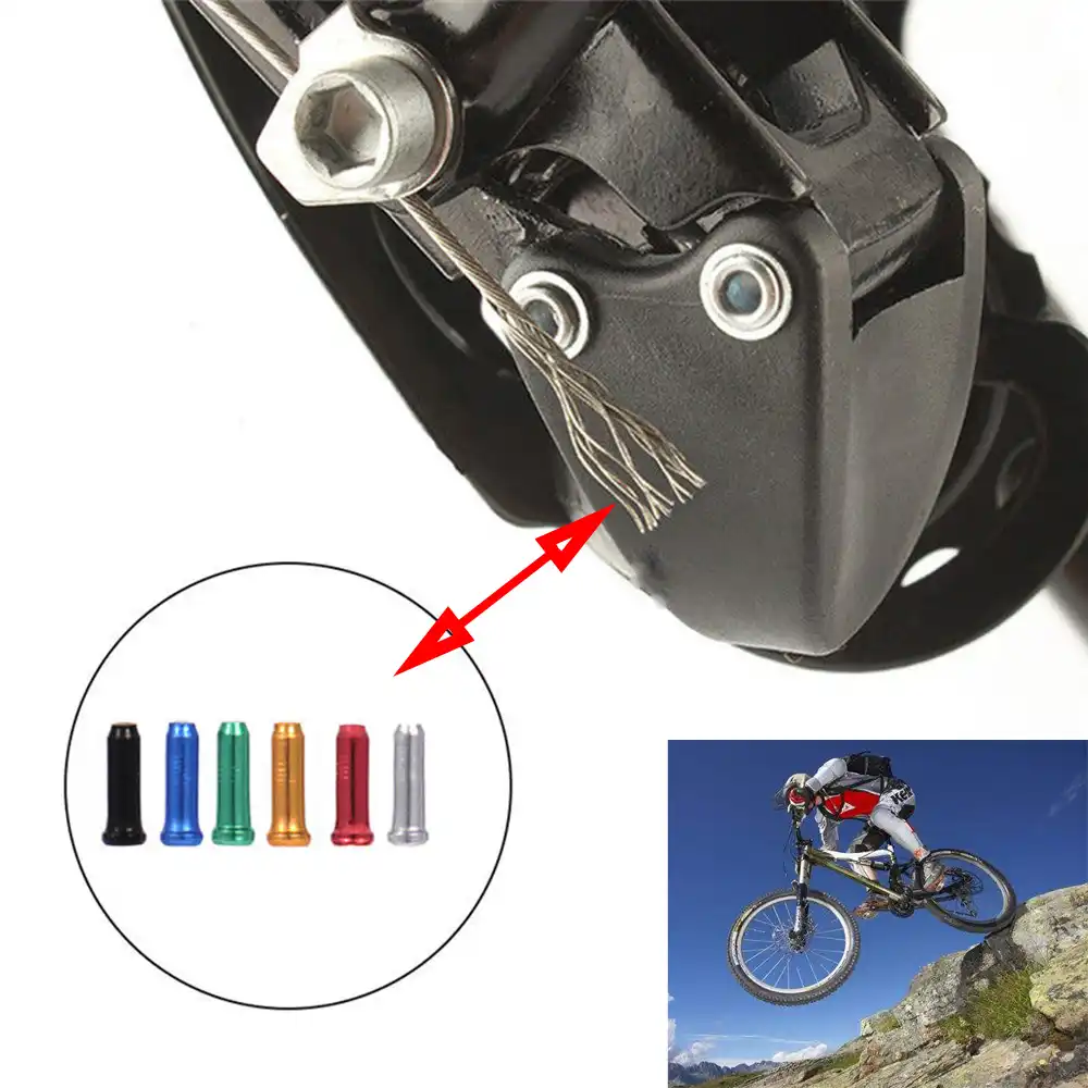 New 25 pcs Bike Bicycle Shifter Brake Derailleur Cable Tips Caps End Crimp Red