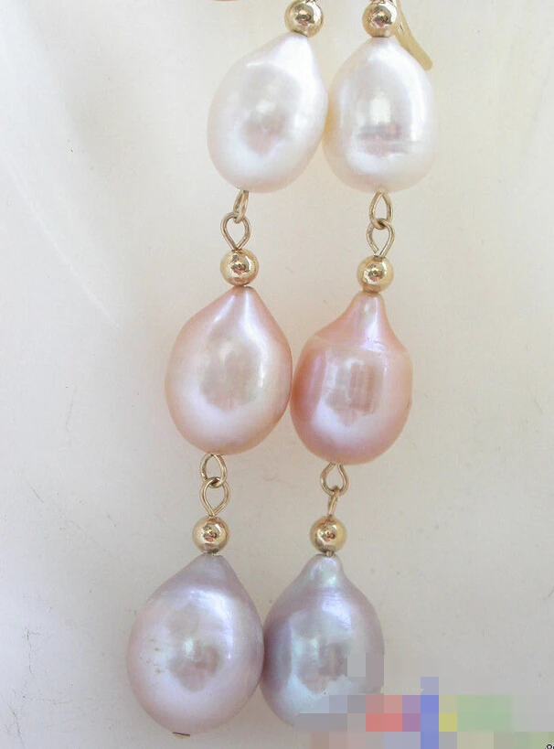 

hot sell new - -hot 00242 DRIP FRESHWATER PEARL DANGLE EARRING