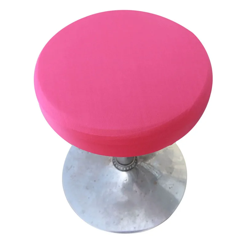 

2019 Round Chair Cover Bar Stool Cover Durable Seat Cover Bar Slipcover Round Chair Cover Solid Color Party Dining Decoration