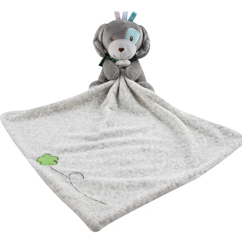 Детское полотенце Soothe Appease, многофункциональное мягкое плюшевое одеяло с мультяшным рисунком, детское полотенце-слюнявчик, спокойная кукла, детские вещи, плюшевая игрушка - Цвет: Dog