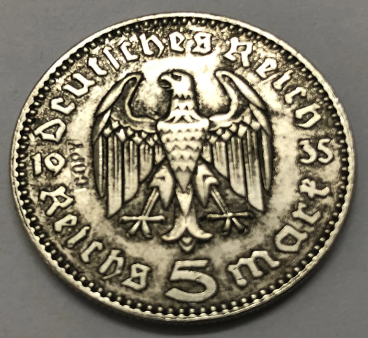 

1935 Germany 5 Reichsmark Paul von Hindenburg