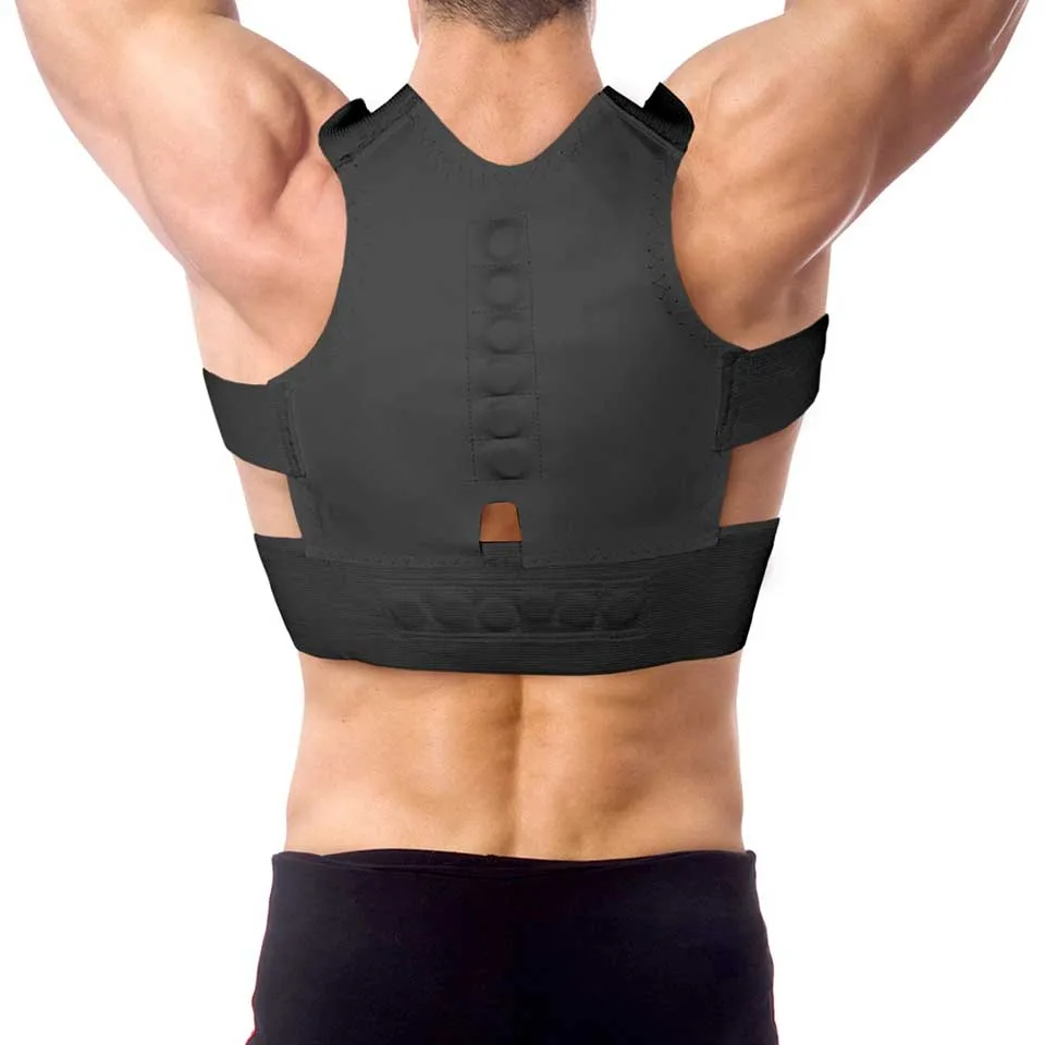 Магнитная корсет из неопрена для спины осанки корректор-выпрямитель плечевой ремень для грудной головной боли в спине