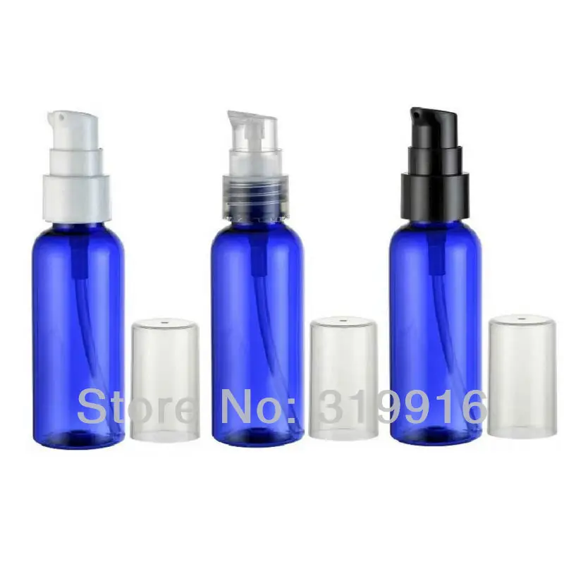 50ml X 100 empty blue color cosmetics cream pump bottles for ,50g