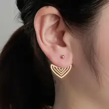 Чандлер, серьги-гвоздики из нержавеющей стали, Двухсторонние серьги для женщин, преувеличенные серьги d'oreuilles, Прямая поставка