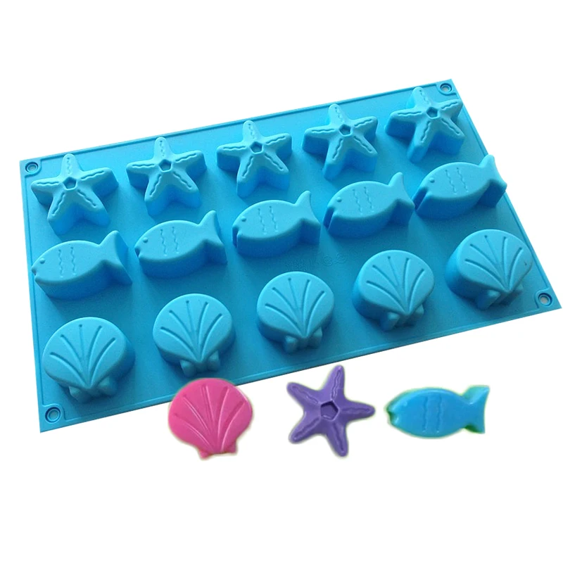 Buy Fish Shell Molds Soap Mold 3D Silicone Fondant