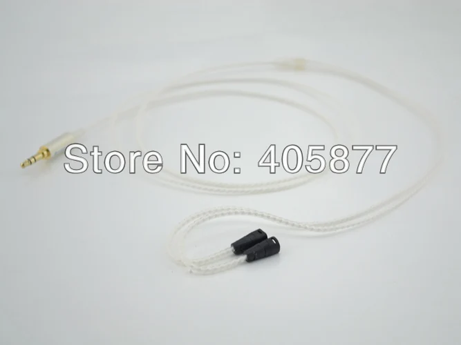 High quality silver plated headphone cable for IE8 IE80 headphone audio cable 1M