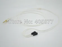 High quality silver plated headphone cable for IE8 IE80 headphone audio cable 1M