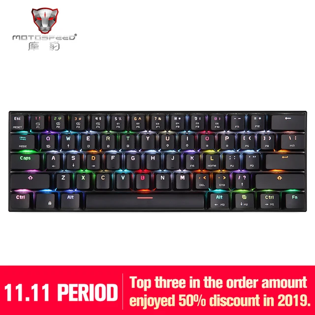 Special Offers New MOTOSPEED CK62 Wired Bluetooth Dual Mode Gaming Mechanical Keyboard With Box 7 Colors RGB Backlight Blue&Red Switch 33*13*7 Special Offers New MOTOSPEED CK62 Wired Bluetooth Dual Mode Gaming Mechanical Keyboard With Box 7 Colors RGB Backlight Blue&Red Switch 33*13*7