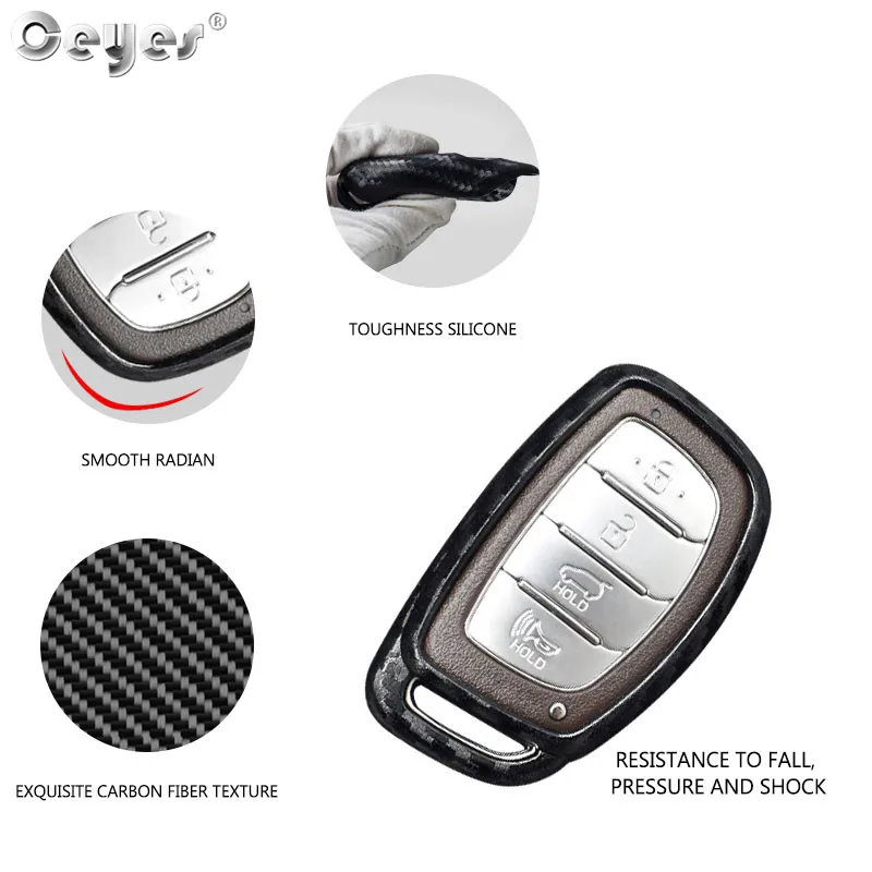 Carbon fiber key cover for HYUNDAI (2)