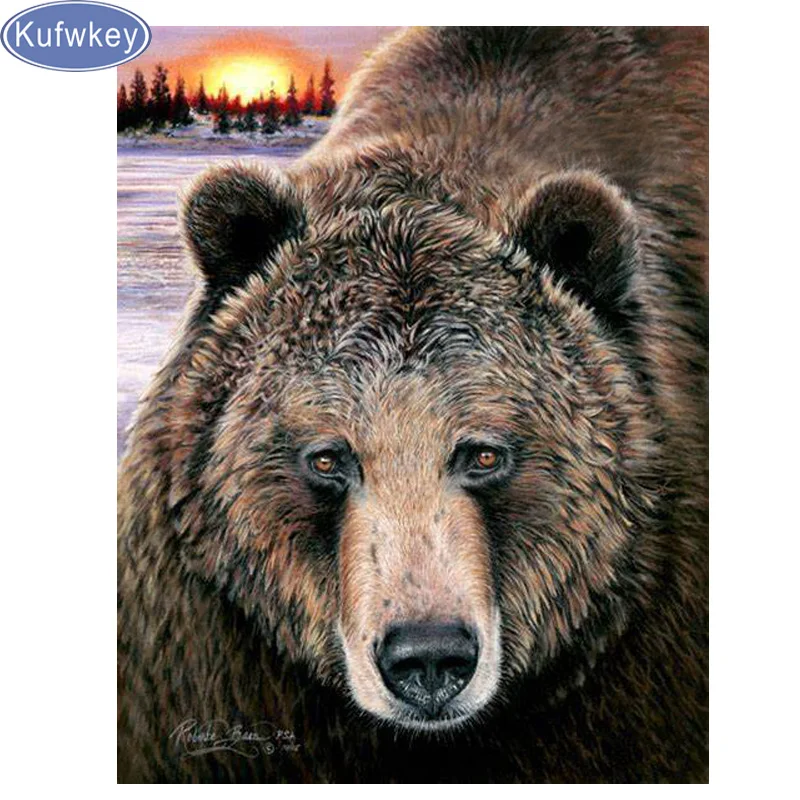 bear Diamond Painting animal Picture of Rhinestones full square Diamond
