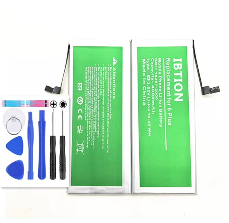

IBTION For Apple iPhone 6 Plus Battery 6Plus 4000mAh Replacement High Capacity Phone Bateria+Free Tools Kit sticker