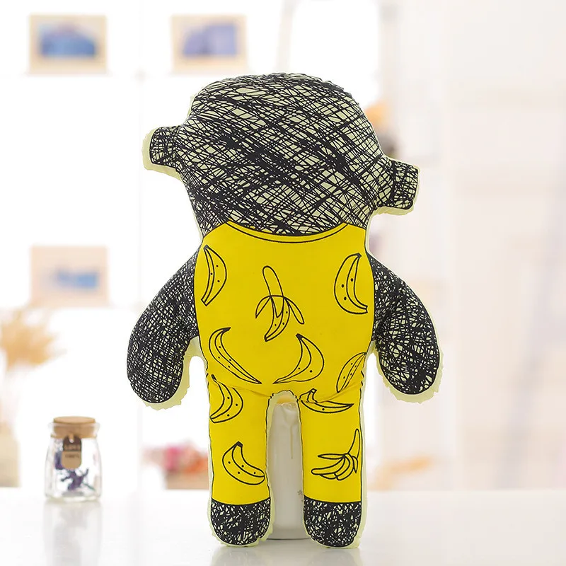 Cute Cartoon Banana Monkey Cloth Toys Soft UCKY BOY SUNDAY Baby Sleep Comfort Appease Dolls 40cm  (2)