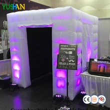 Пользовательские Вечерние Свадебные photo booth светодио дный надувные фон для фото с кабиной Распечатать собственный логотип Photo Booth Реквизит для вечерние свадебные
