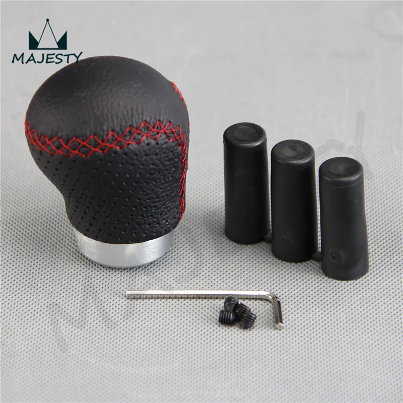 

Universal Sport Manual MT Gear Black Leather Shift Knob Red Stitch 17 black