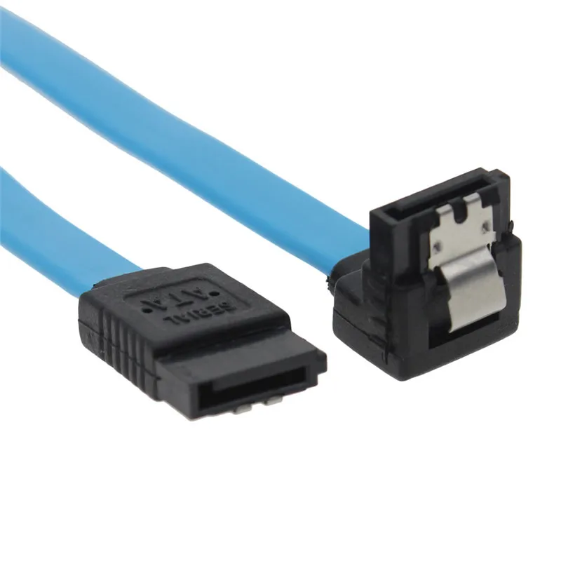 

2pcs 1M SATA 3.0 III Data Cable Right Angle SATA 3.0 III High Speed 6.0 Gbps Data Cable with Locking Latch