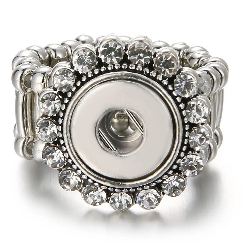 

2019 crystal Snap Button Rings Jewelry Geometry Triangle Rings Snap Button Ring for DIY 12mm Snap Buttons for women free gifts