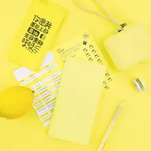 Креативная Лунная желтая дизайнерская недельный журнал недатированный Сделай Сам еженедельник 18,5*9,1 см 88 листов Новинка