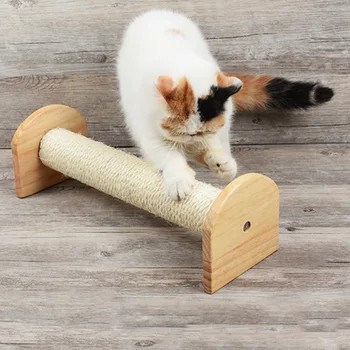 

Cat Bridge Climbing Frame Cat Pine Scratch Column Pet Toys Scratch Board Sisal Column Home Use Climbing Frame For Cat