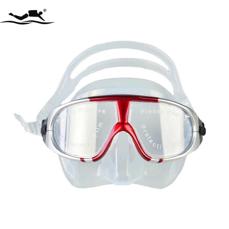 

tempered glass silicone Strap&Skirt light and handy adult diving mask M-273