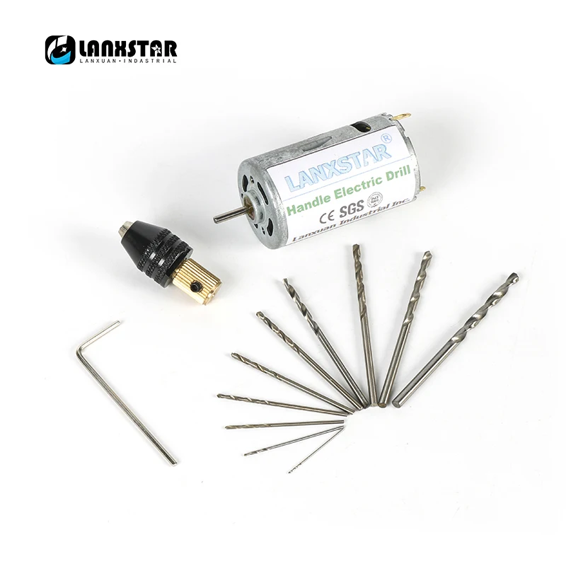 

Multifunction Drill Chuck Miniature DC 12V 1A Mini Motor Hand Drill Electric Drill 0.3~4mm Keyless PCB Wood Engraving Drill