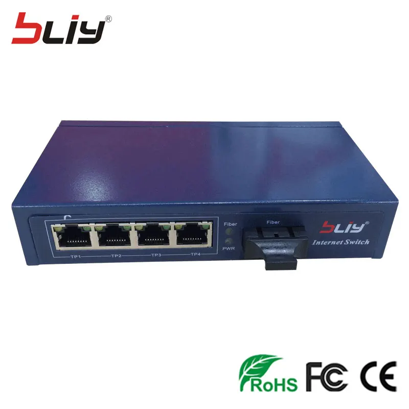 POE media converter 10/100/1000 База-T (x) до 1000 База-FX fast SC переключатель Волокна Ethernet PoE