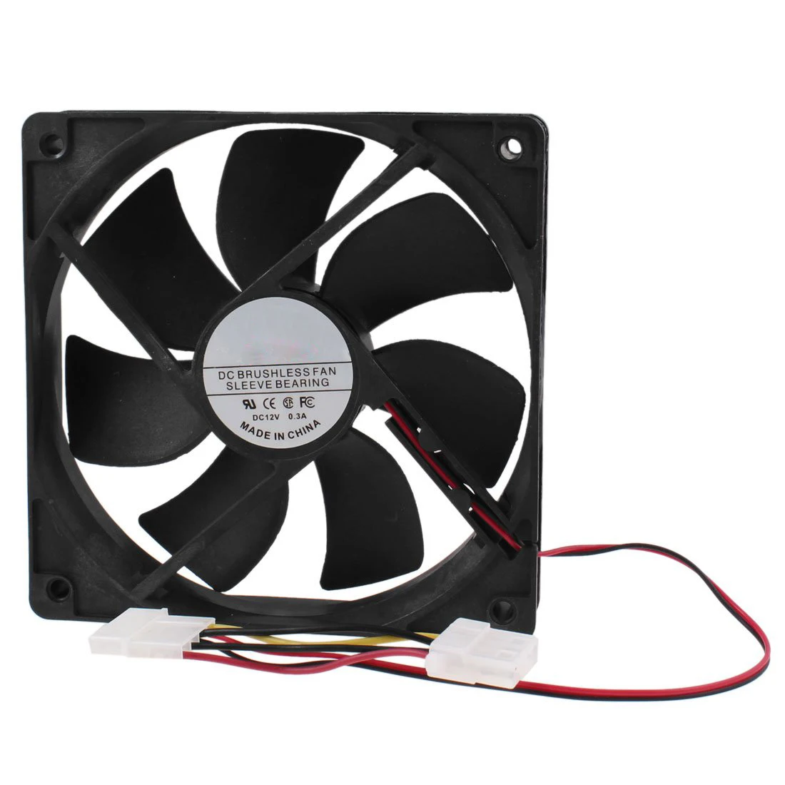 PC Brushless DC Cooling Fan 4 Pin Connector 7 Blades 12V 12cm 120mmin