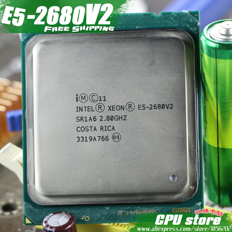 Процессор Intel Xeon E5 2680 V2 процессор 2,8 LGA 2011 SR1A6 десять ядер процессора сервера e5-2680 V2 E5-2680V2 10 Core 2,80 ГГц 25 м 115W