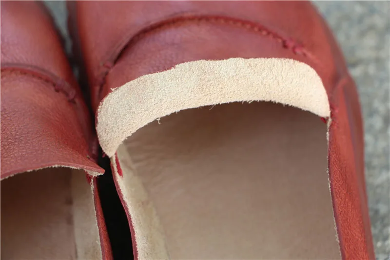 Новая весенняя женская обувь; кожаная повседневная удобная женская обувь ручной работы в стиле ретро на плоской подошве