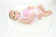 Новый 55 см всего тела силикона возрождается кукла игрушки играть дома принцесса летию со дня рождения подарок для девочек brinquedos reborn младенцы купаться игрушка