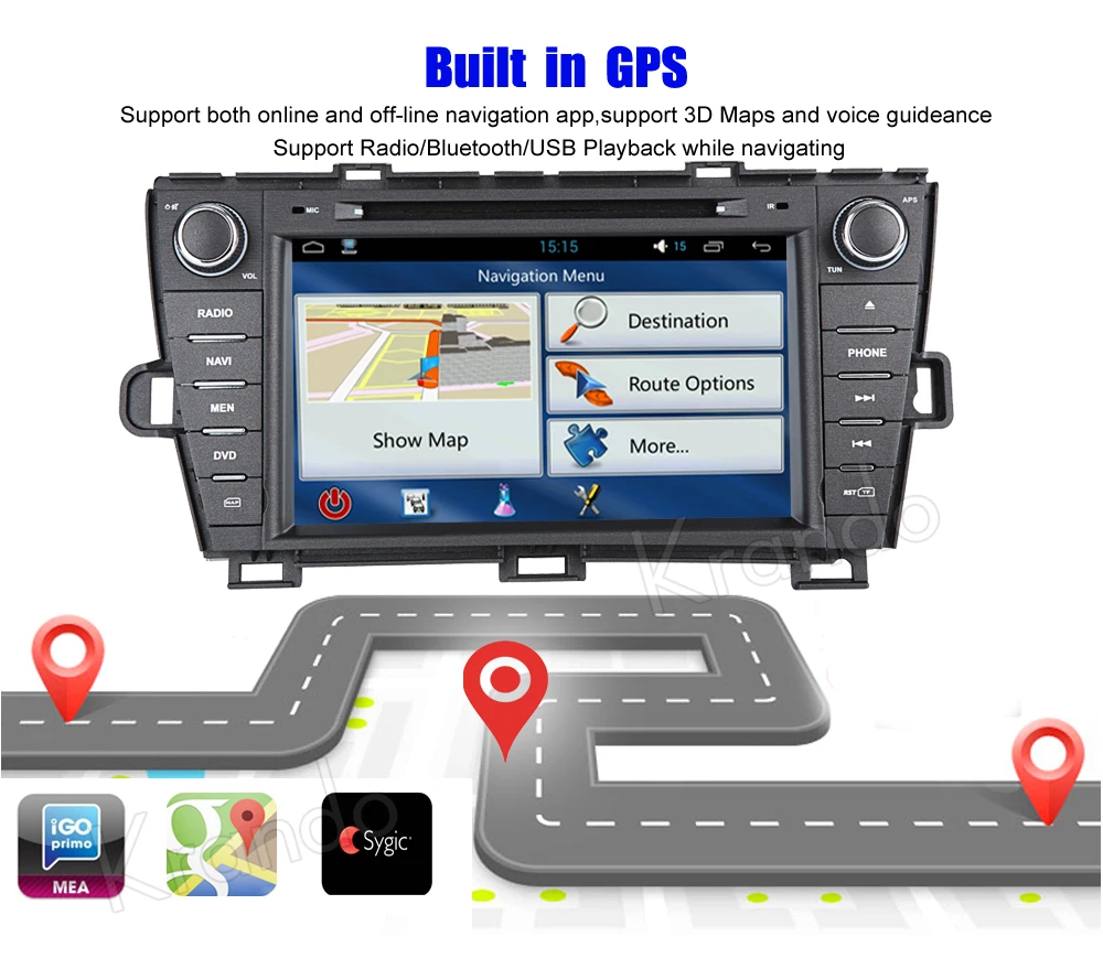Sale Krando 8" Android 9.0 car dvd radio player navigation multimedia system for toyota prius 2009-2015 audio system WIFI 3G DAB+ 2 Sale Krando 8" Android 9.0 car dvd radio player navigation multimedia system for toyota prius 2009-2015 audio system WIFI 3G DAB+ 2