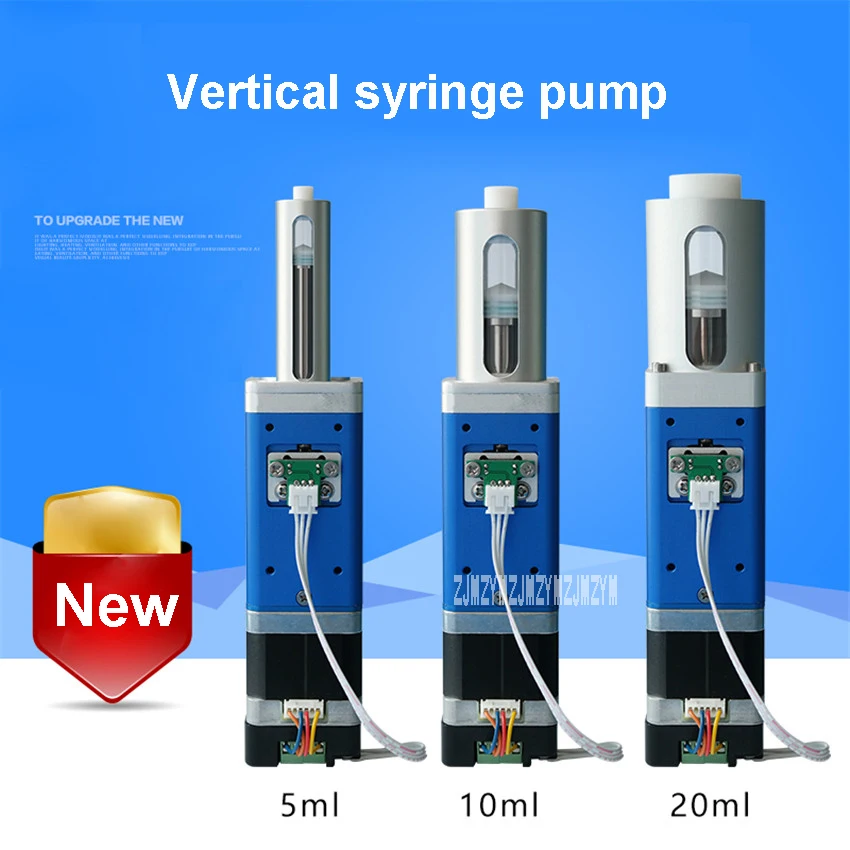 

New ZSB-LS-1 Vertical Syringe Pump Laboratory Metering Pumps High-precision Microinjection Pump 5ml/10ml/20ml DC24V 24W 0-1.6MPa