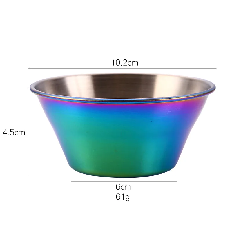 304 тарелка для приправ из нержавеющей стали позолоченная соусная тарелка закуска для ресторана тарелка шлифовальная красочная чаша
