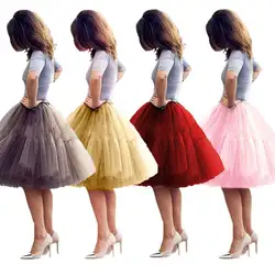Горячая Распродажа, Женская многослойная фатиновая юбка для девочек, балетная юбка Mocha, очень пышная многослойная юбка, юбка, Женская