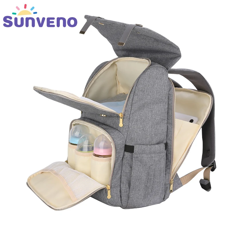 SUNVENO جديد الأزياء حقيبة ظهر للحفاضات كبيرة قدرة الطفل حقيبة الحفاض حقيبة للطفل الرعاية SUNVENO جديد الأزياء حقيبة ظهر للحفاضات كبيرة قدرة الطفل حقيبة الحفاض حقيبة للطفل الرعاية