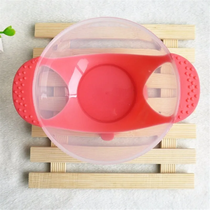 Baby Feeding Tableware Children Plate Sucker Bowl Toddler Baby Kids Child Feeding Lid Training Bowl with Spoon Cartoon Binaural 2