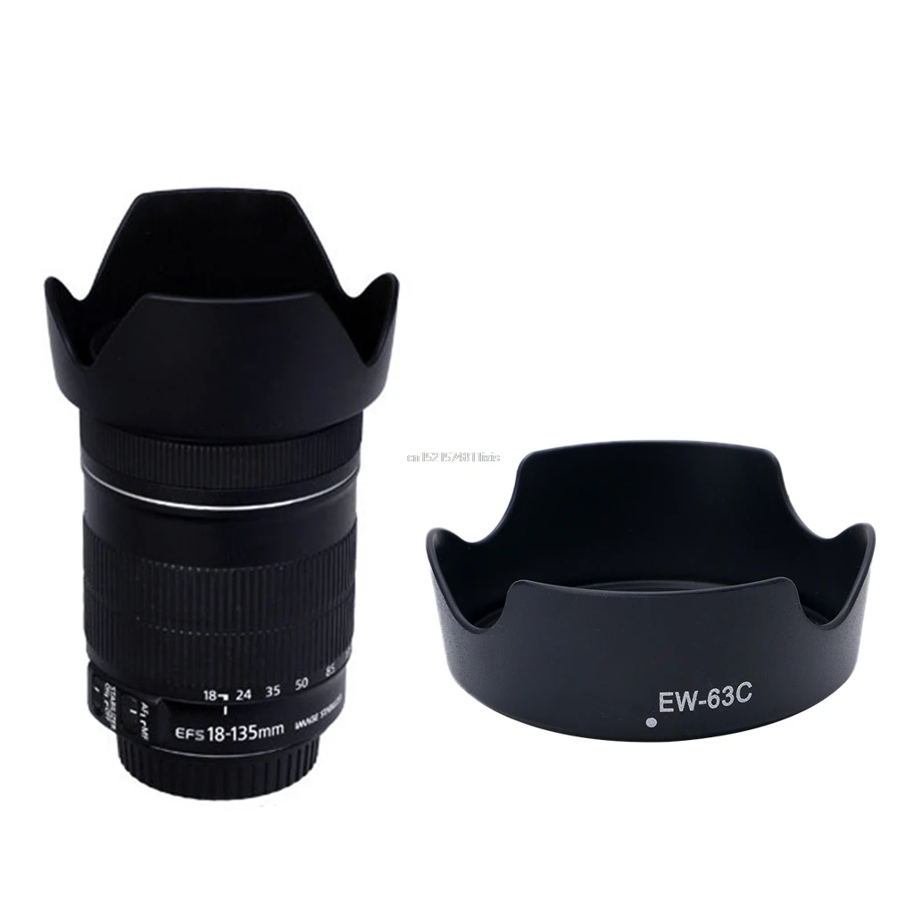 

New EW63C Camera Lens Hood Shade For Canon EF-S 18-55mm f/3.5-5.6 IS STM