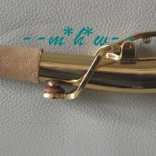 Отличный изогнутый саксофон сопрано Шея золотой лак латунный материал