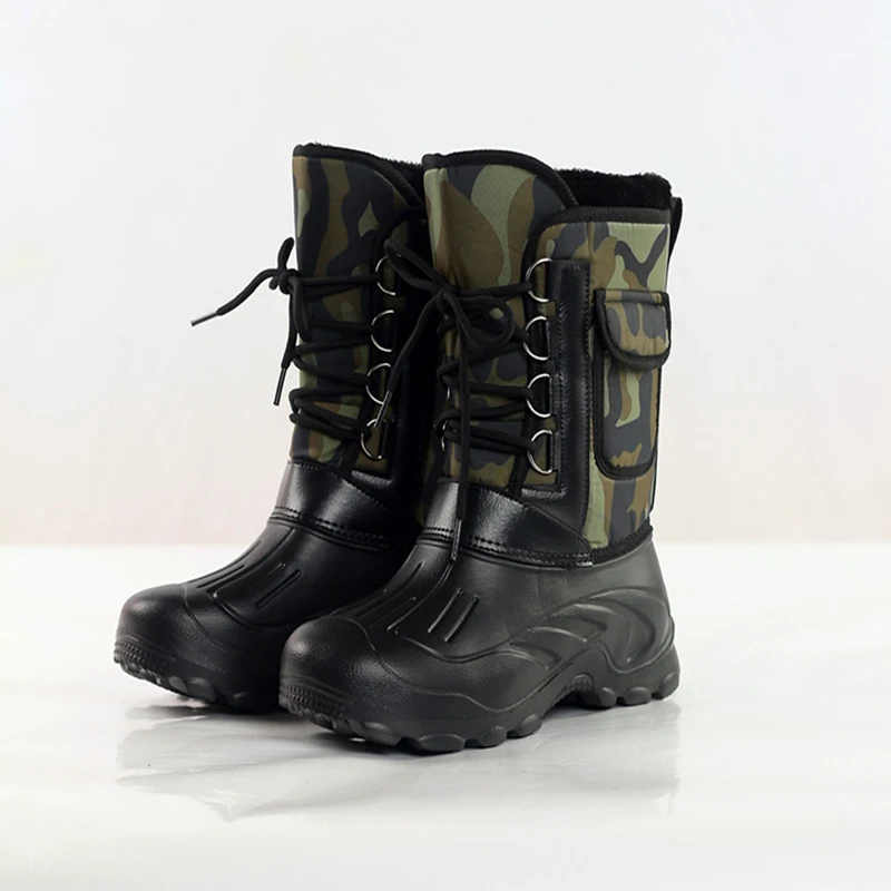 

Men Boots Waterproof Anti-skip Shoes Male Fashion Lace-up Men's Shoes