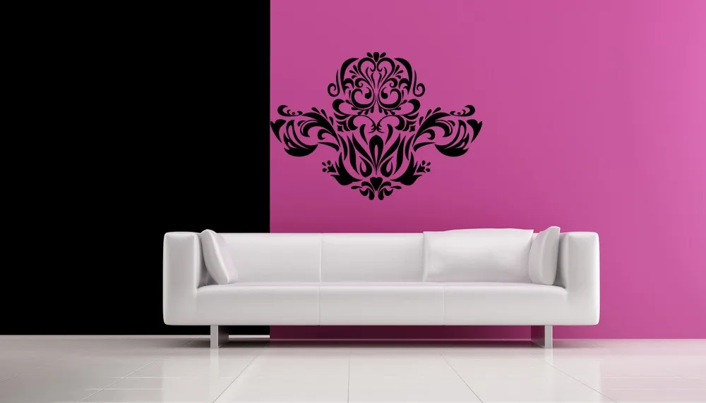 

Acanthus Leaves Pattern Wall Decal Old Style Baroque Victorian Wall Stickers Vinyl Livingroom Special Design Abstract Art SYY788