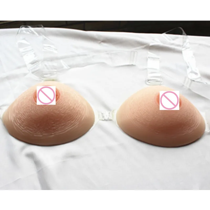 

2000g/Pair 46D 48C 50B 52A Triangle Shape Realistic Silicone False Artificial Breasts Forms For Transgenders Breasts Increase